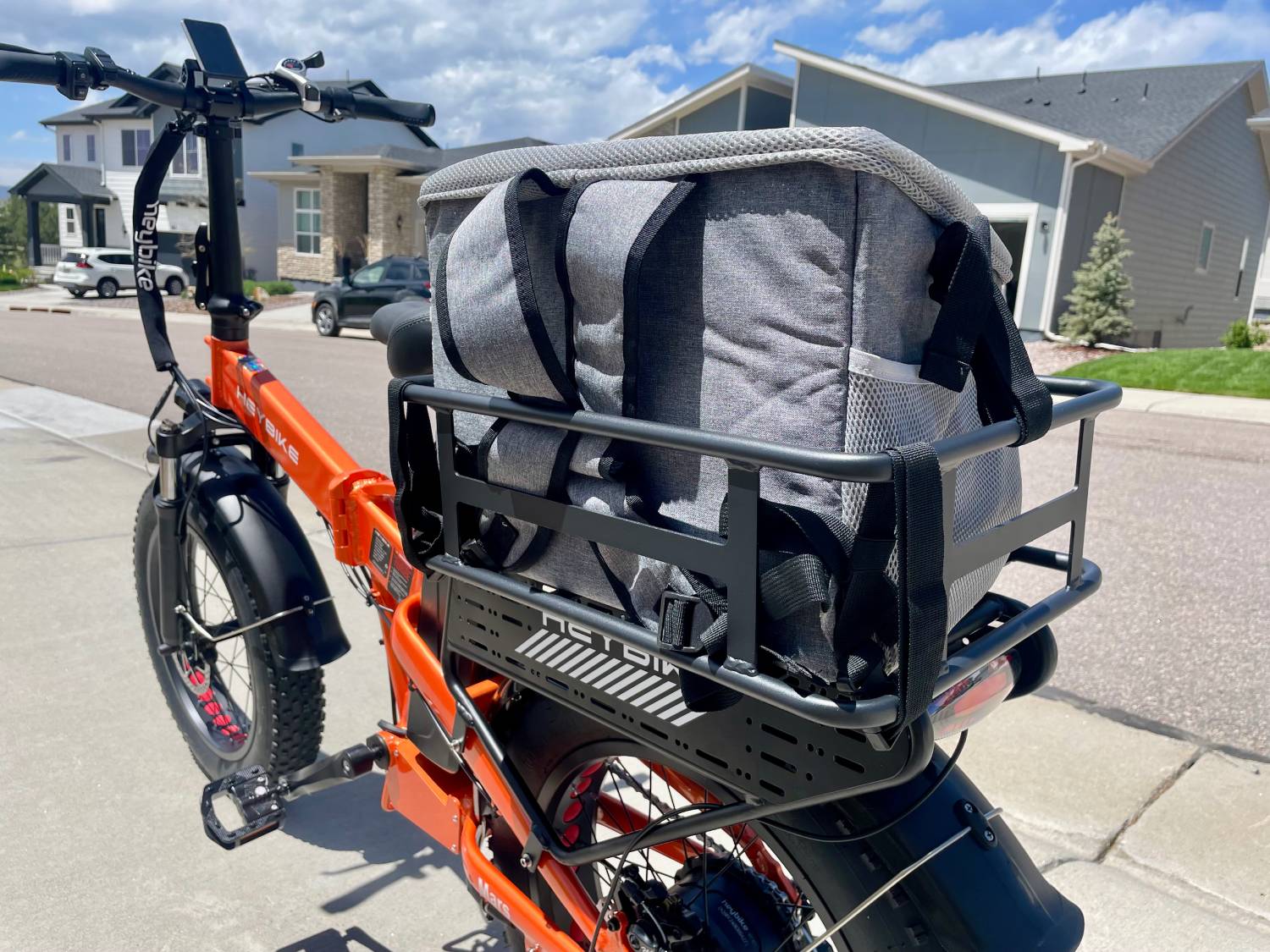 Heybike Mars 2.0 with Pet Accessories Review - back view