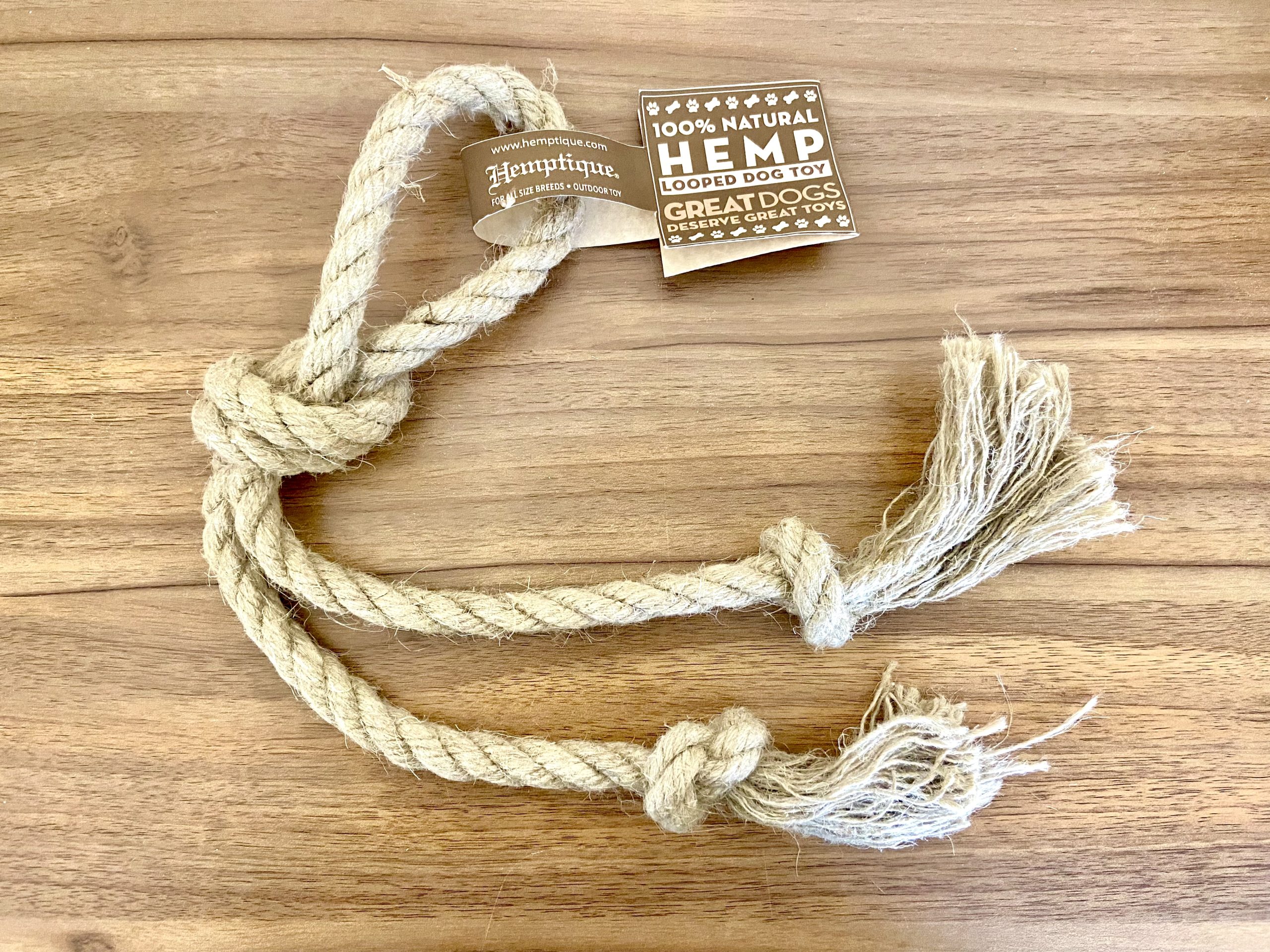 hemptique dog toys Loop toy with tag