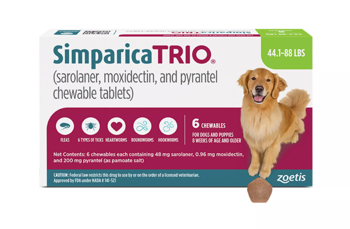 Simparica Trio Chewable Tablets for Dogs