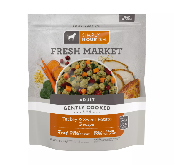 Simply Nourish Turkey & Sweet Potato Recipe Frozen Dog Food